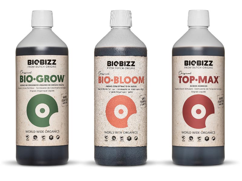 Indoor Pack BIO GROW + BIO BLOOM + TOP MAX 250 ml.
