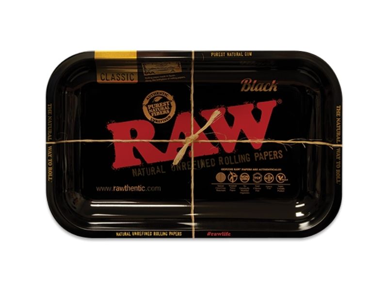 RAW Metal Rolling Tray Bandeja BLACK ED - SMALL